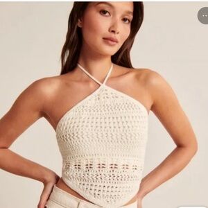 Abercrombie crochet halter top